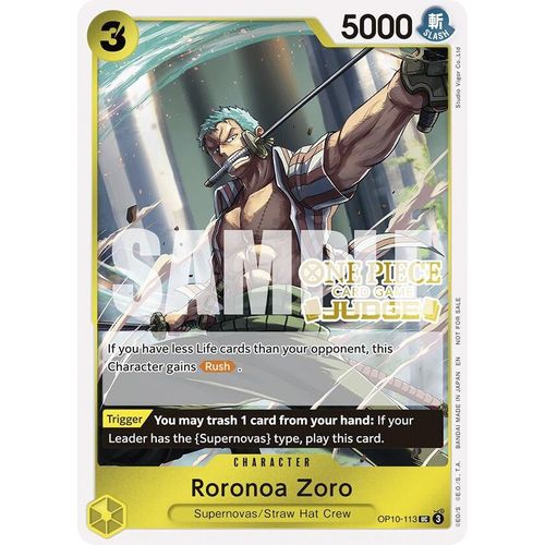 Roronoa Zoro (Judge Pack Vol. 6) (OP10 - 113) (One Piece Promotion Cards) - PokéBox Australia