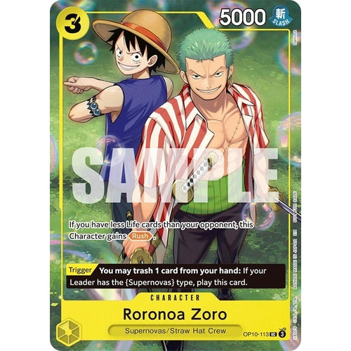Roronoa Zoro (Learn Together Deck Set - Set Sail Event) (OP10 - 113) (One Piece Promotion Cards) - PokéBox Australia