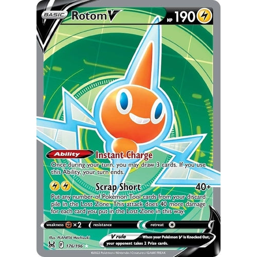 Rotom V (Full Art) (176/196) (SWSH11: Lost Origin) - PokéBox Australia