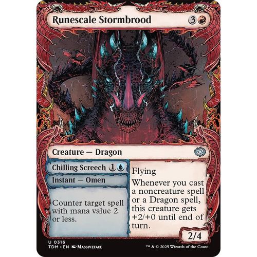 Runescale Stormbrood (Showcase) (316) (Tarkir: Dragonstorm) - PokéBox Australia
