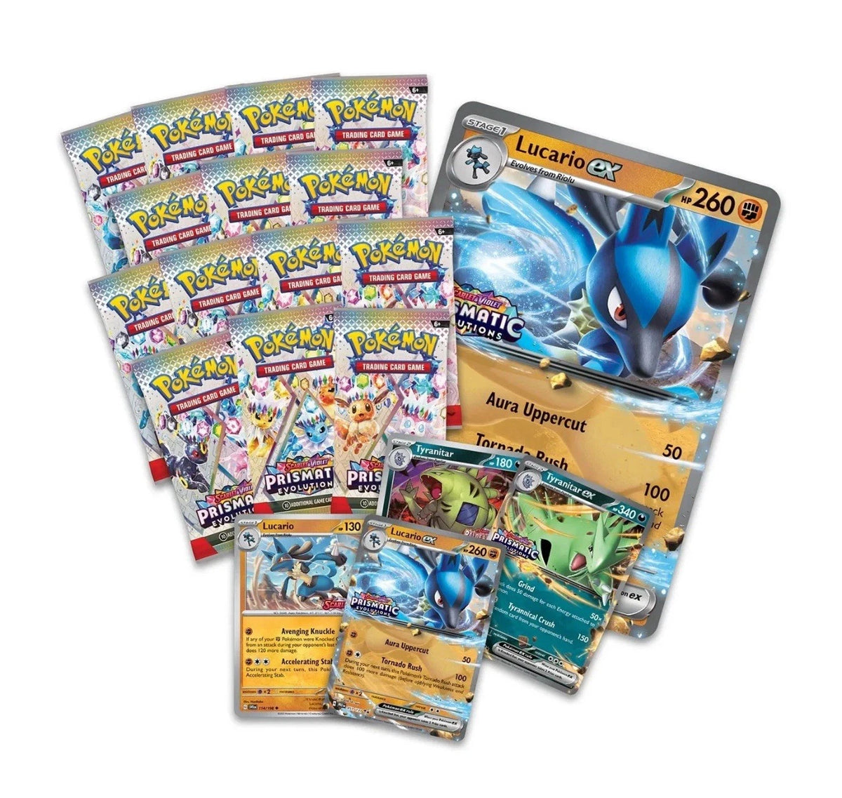 POKÉMON TCG Scarlet & Violet 8.5: Prismatic Evolutions Lucario & Tyranitar Premium Collection - PokéBox Australia