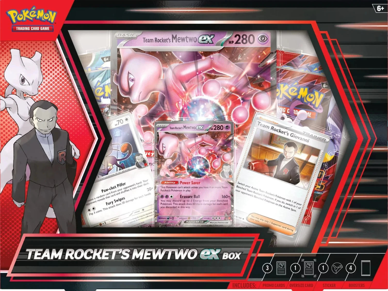 Pokémon TCG: Team Rocket's Mewtwo ex Collection Box