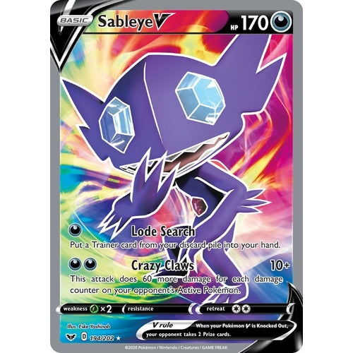 Sableye V (Full Art) (194/202) (SWSH01: Sword & Shield Base Set) - PokéBox Australia