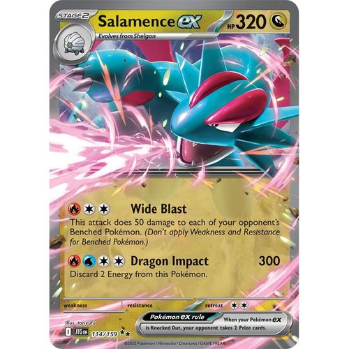 Salamence ex (114/159) (SV09: Journey Together) - PokéBox Australia