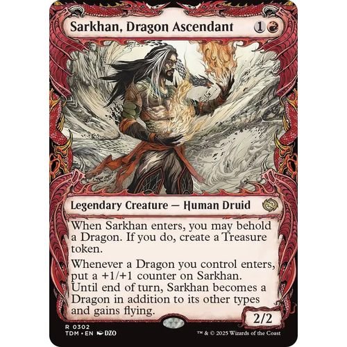 Sarkhan, Dragon Ascendant (0302) (Showcase) (302) (Tarkir: Dragonstorm) - PokéBox Australia