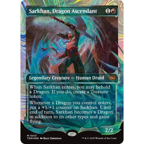 Sarkhan, Dragon Ascendant (0413) (Showcase) (Halo Foil) (413) (Tarkir: Dragonstorm) - PokéBox Australia