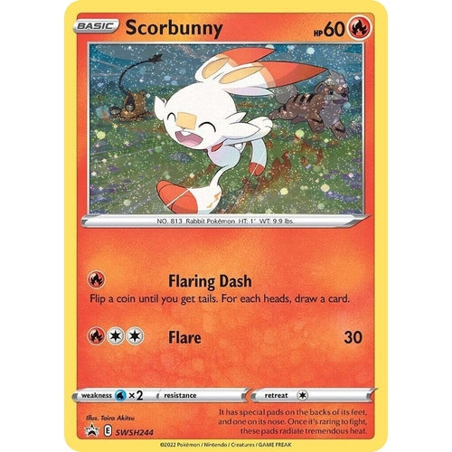 Scorbunny - SWSH244 (Cosmos Holo) (SWSH244) (SWSH: Sword & Shield Promo Cards) - PokéBox Australia