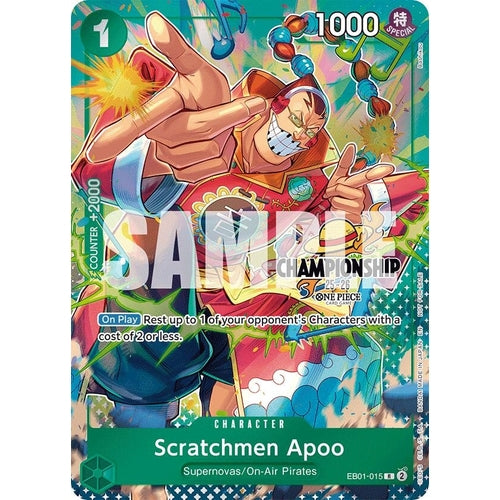 Scratchmen Apoo (CS 25 - 26 Celebration Pack) (EB01 - 015) (One Piece Promotion Cards) - PokéBox Australia