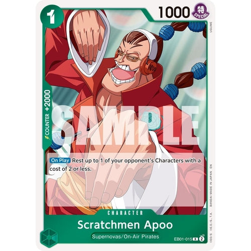 Scratchmen Apoo - EB01 - 015 (Reprint) (EB01 - 015) (Premium Booster - The Best - Vol. 2) - PokéBox Australia