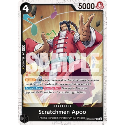 Scratchmen Apoo - OP08 - 087 (Pirate Foil) (OP08 - 087) (Premium Booster - The Best - Vol. 2) - PokéBox Australia