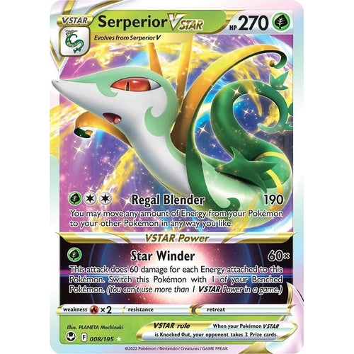 Serperior VSTAR (008/195) (SWSH12: Silver Tempest) - PokéBox Australia