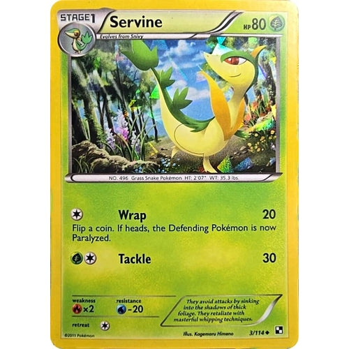 Servine - 3/114 (Cracked Ice Holo) (003/114) (Miscellaneous Cards & Products) - PokéBox Australia