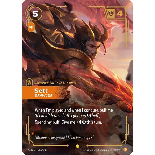 Sett - Brawler (Alternate Art) (164a/298) (Origins) - PokéBox Australia
