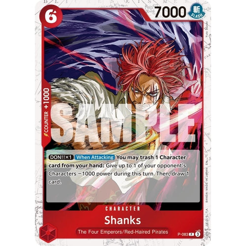 Shanks - P - 083 (Pirate Foil) (P - 083) (Premium Booster - The Best - Vol. 2) - PokéBox Australia