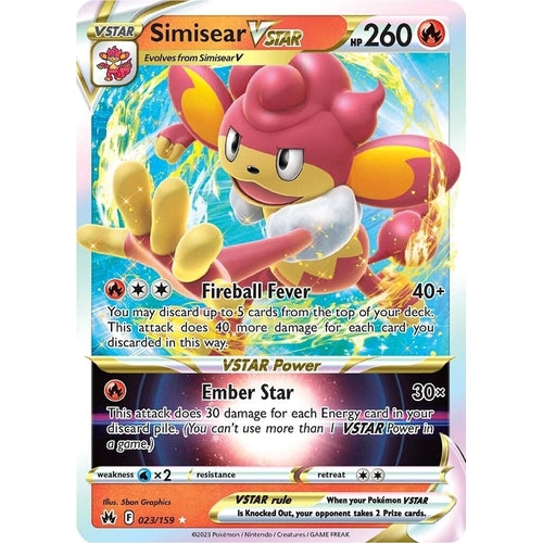 Simisear VSTAR (023/159) (Crown Zenith) - PokéBox Australia