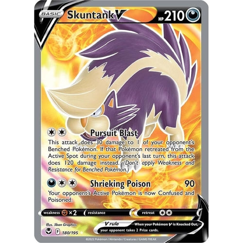 Skuntank V (Full Art) (180/195) (SWSH12: Silver Tempest) - PokéBox Australia