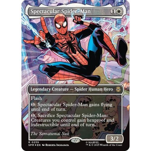 Spectacular Spider - Man (0239) (Borderless) (Textured Foil) (239) (Marvel's Spider - Man) - PokéBox Australia