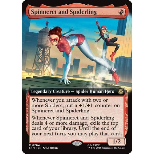 Spinneret and Spiderling (Extended Art) (264) (Marvel's Spider - Man) - PokéBox Australia