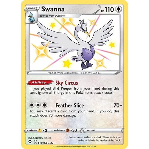 Swanna (SV096/SV122) (Shining Fates: Shiny Vault) - PokéBox Australia