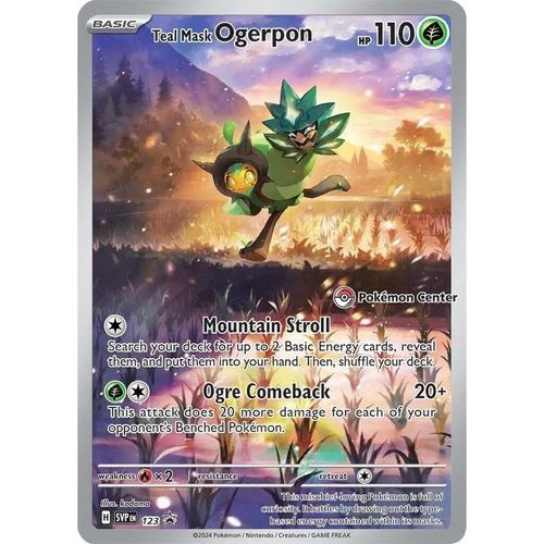 Teal Mask Ogerpon - 123 (Pokemon Center Exclusive) (123) (SV: Scarlet & Violet Promo Cards) - PokéBox Australia