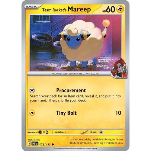 Team Rocket's Mareep (072/182) (SV10: Destined Rivals) - PokéBox Australia