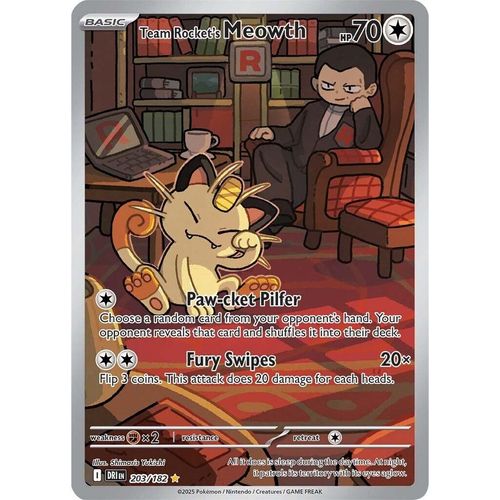 Team Rocket's Meowth (203/182) (SV10: Destined Rivals) - PokéBox Australia