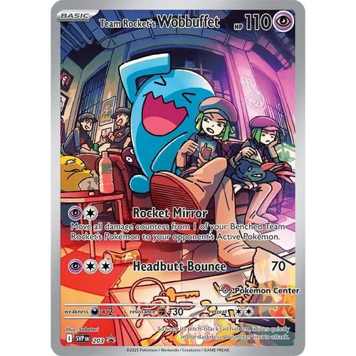 Team Rocket's Wobbuffet (Pokemon Center Exclusive) (203) (SV: Scarlet & Violet Promo Cards) - PokéBox Australia