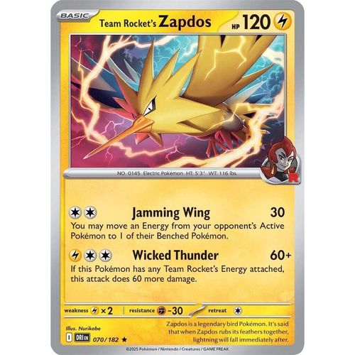 Team Rocket's Zapdos (070/182) (SV10: Destined Rivals) - PokéBox Australia