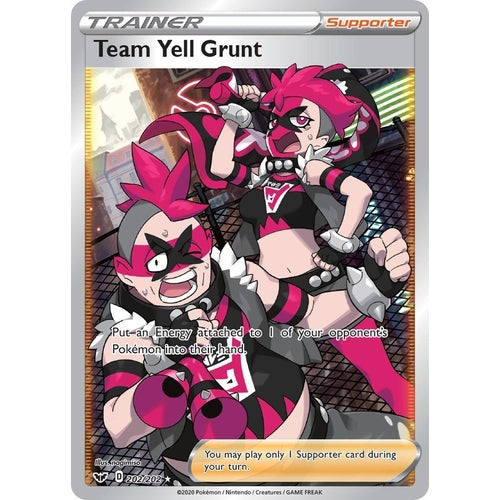 Team Yell Grunt (Full Art) (202/202) (SWSH01: Sword & Shield Base Set) - PokéBox Australia