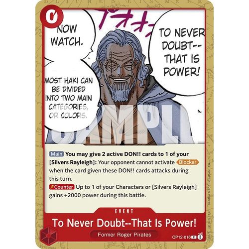 To Never Doubt - That Is Power! (OP12 - 016) (Legacy of the Master) - PokéBox Australia