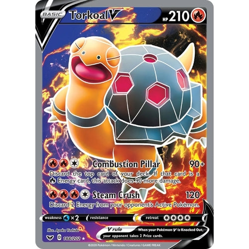 Torkoal V (Full Art) (188/202) (SWSH01: Sword & Shield Base Set) - PokéBox Australia
