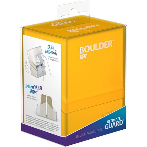Ultimate Guard Boulder Deck Case 80+ Standard Size Amber Deck Box - PokéBox Australia