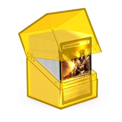 Ultimate Guard: Deck Box – Boulder 100+ – Clear: Amber - PokéBox Australia