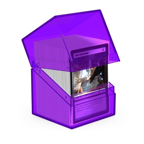 Ultimate Guard: Deck Box – Boulder 100+ – Clear: Amyethyst - PokéBox Australia