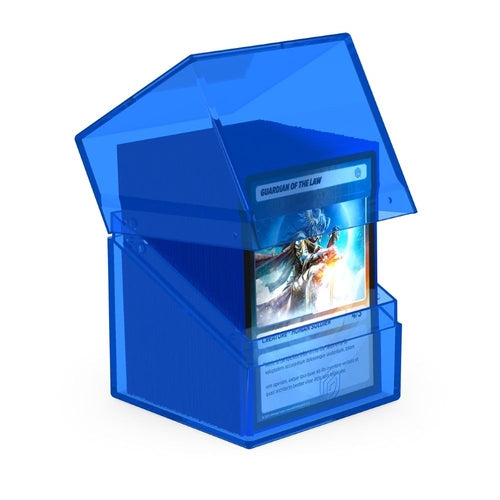 Ultimate Guard: Deck Box – Boulder 100+ – Clear: Sapphire - PokéBox Australia