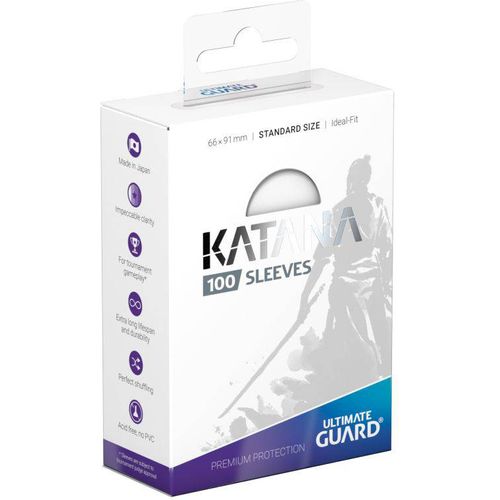 Ultimate Guard Katana Standard Size Sleeves Transparent (100) - PokéBox Australia
