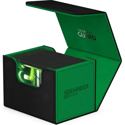 Ultimate Guard Synergy Sidewinder 100+ Black/Green Deck Box - PokéBox Australia