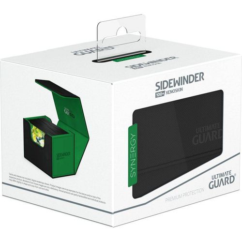 Ultimate Guard Synergy Sidewinder 100+ Black/Green Deck Box - PokéBox Australia