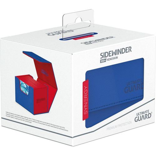 Ultimate Guard Synergy Sidewinder 100+ Blue/Red Deck Box - PokéBox Australia