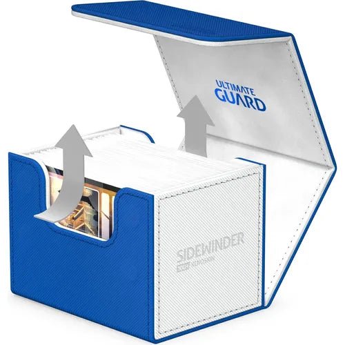 Ultimate Guard Synergy Sidewinder 100+ Blue/White Deck Box - PokéBox Australia