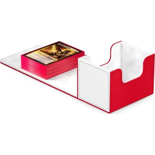 Ultimate Guard Synergy Sidewinder 100+ Red/White Deck Box - PokéBox Australia