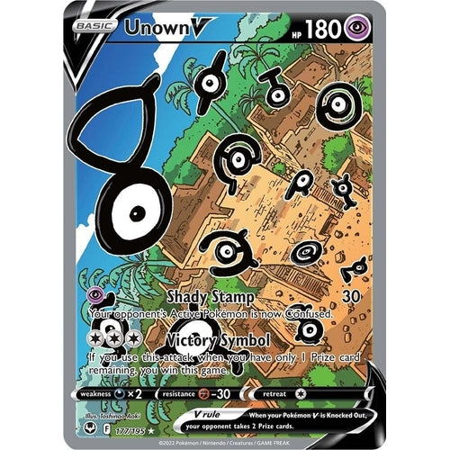 Unown V (Alternate Full Art) (177/195) (SWSH12: Silver Tempest) - PokéBox Australia
