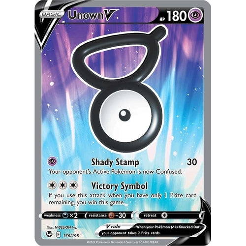 Unown V (Full Art) (176/195) (SWSH12: Silver Tempest) - PokéBox Australia