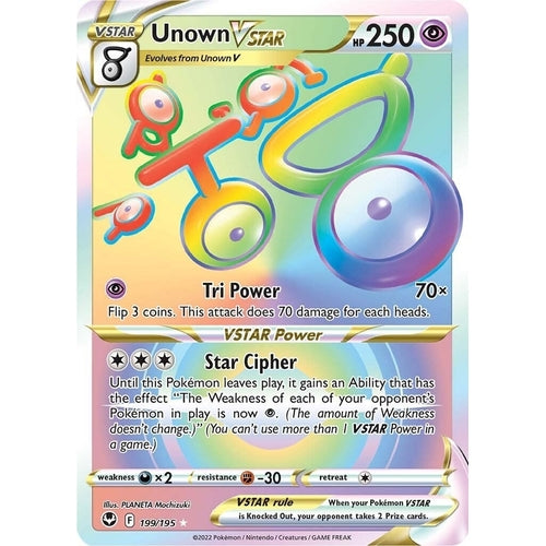 Unown VSTAR (Secret) (199/195) (SWSH12: Silver Tempest) - PokéBox Australia
