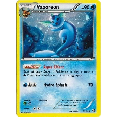 Vaporeon - 22/98 (Cosmos Holo) (022/098) (Miscellaneous Cards & Products) - PokéBox Australia