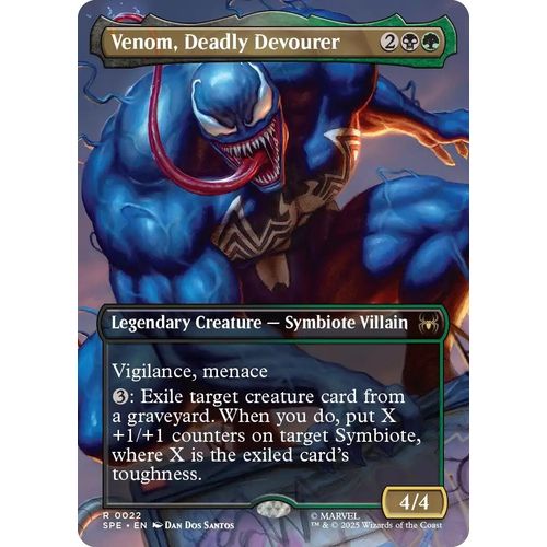Venom, Deadly Devourer (Borderless) (22) (Marvel's Spider - Man: Eternal - Legal) - PokéBox Australia