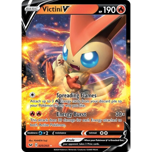 Victini V (025/202) (SWSH01: Sword & Shield Base Set) - PokéBox Australia