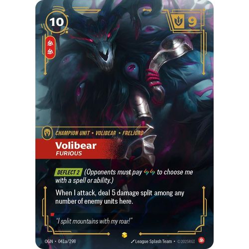 Volibear - Furious (Alternate Art) (041a/298) (Origins) - PokéBox Australia
