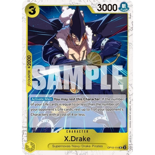 X.Drake (Pirate Foil) (OP10 - 114) (Premium Booster - The Best - Vol. 2) - PokéBox Australia
