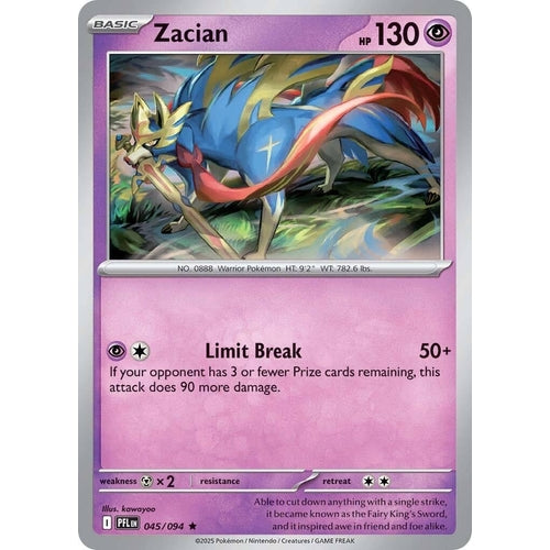 Zacian (045/094) (ME02: Phantasmal Flames) - PokéBox Australia